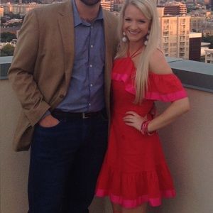 ASOS Size 4 pink and red dress